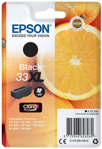 Epson Inktcartridge 33XL T3351 zwart HC