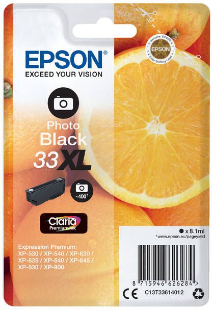 Epson Inktcartridge 33XL T3361 foto zwart HC