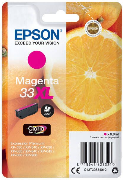 Epson Inktcartridge 33XL T3363 rood HC