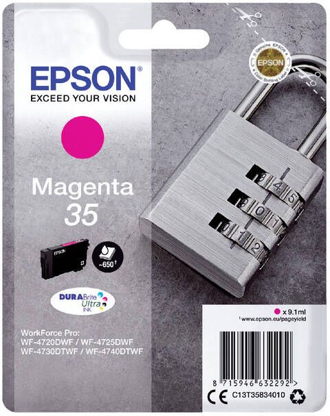 Epson inktcartridge 35 9 1 ml OEM C13T35834010 magenta