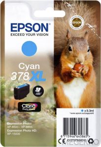 Epson inktcartridge 378 XL 830 pagina&apos;s OEM C13T37924010 cyaan
