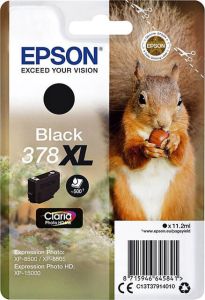 Epson inktcartridge 378 XL 500 pagina&apos;s OEM C13T37914010 zwart