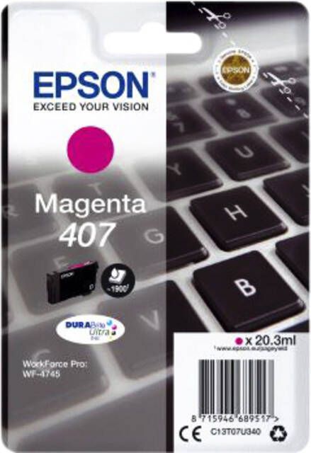 Epson WF-4745 inktcartridge 1 stuk(s) Origineel Hoog (XL) rendement Magenta (C13T07U340)