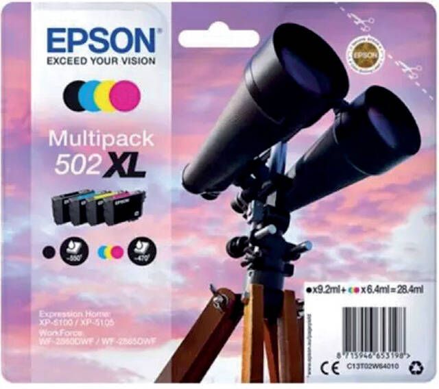 Epson Inktcartridge 502XL T02W6 zwart + 3 kleuren HC