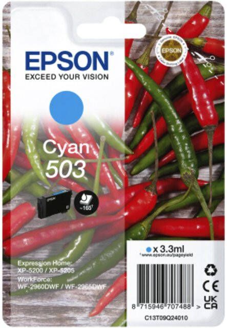 Epson inktcartridge 503 165 pagina&apos;s OEM C13T09Q24010 cyaan