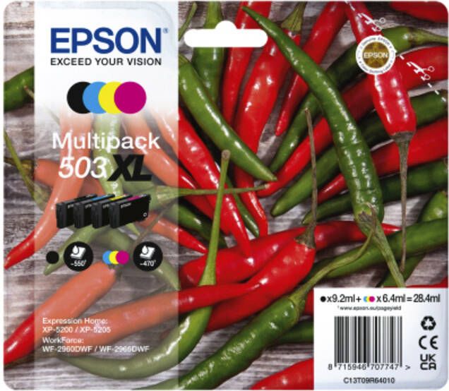 Epson Inktcartridge 503XL T09R64 zwart + 3 kleuren