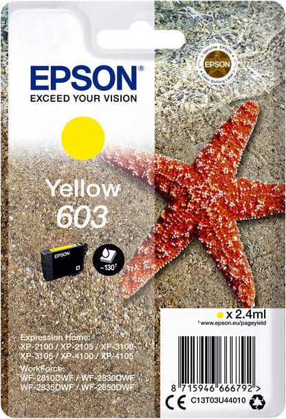 Epson Inktcartridge 603 T03U4 geel