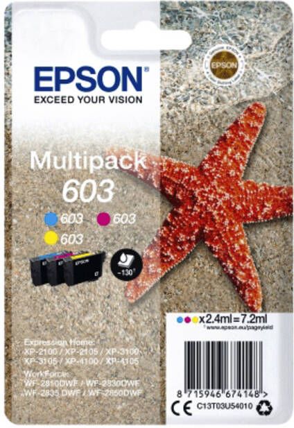 Epson Multipack 3-colours 603 Ink (C13T03U54010)