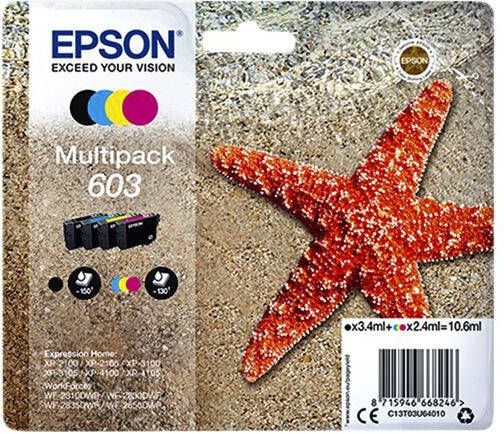 Epson inktcartridge 603 130-150 pagina&apos;s OEM C13T03U64010 4 kleuren