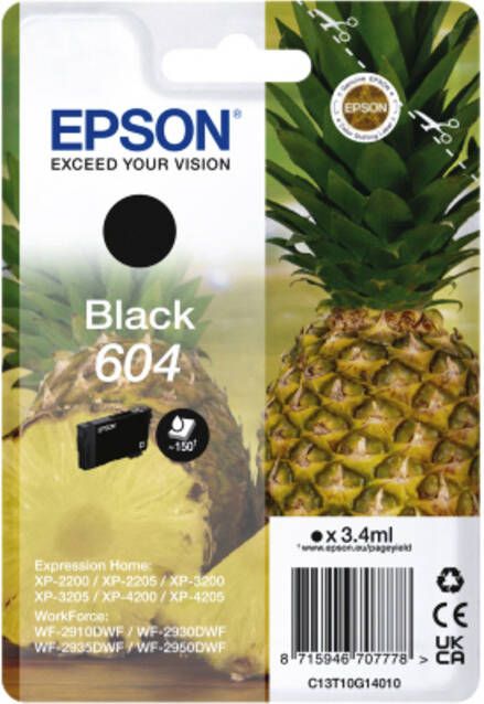 Epson inktcartridge 604 150 pagina&apos;s OEM C13T10G14010 zwart