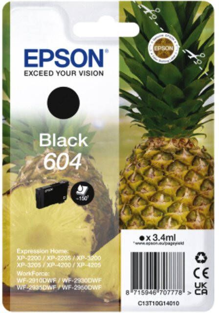 Epson inktcartridge 604 150 pagina&apos;s OEM C13T10G14010 zwart