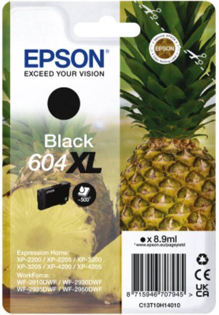 Epson inktcartridge 604 XL 500 pagina&apos;s OEM C13T10H14010 zwart