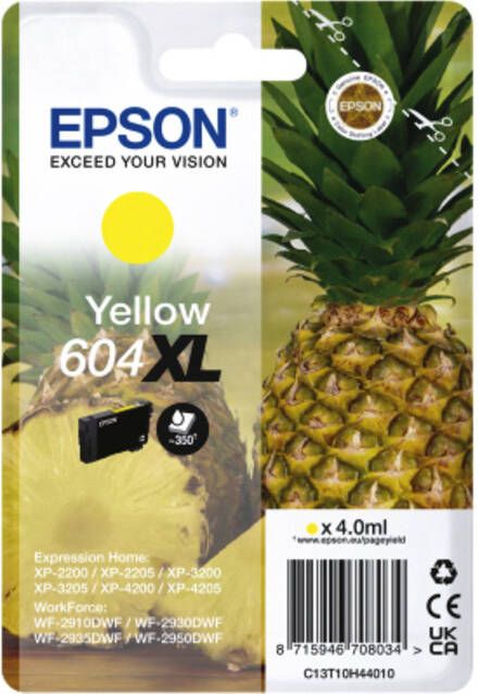 Epson inktcartridge 604 XL 350 pagina&apos;s OEM C13T10H44010 geel