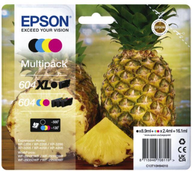 Epson Huismerk 604XL Inktcartridges Multipack (zwart + 3 kleuren)