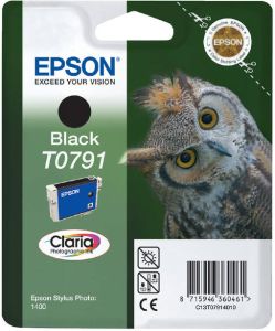 Epson Owl inktpatroon Black T0791 Claria Photographic Ink (C13T07914010)
