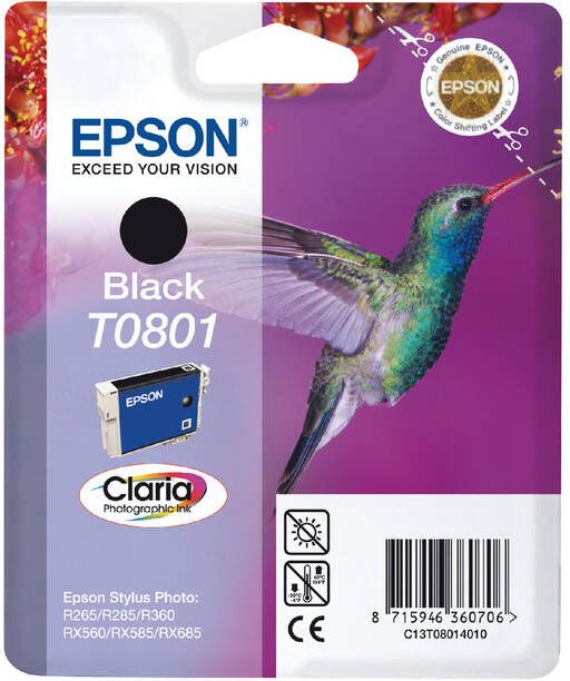 Epson Inktcartridge T0801 zwart