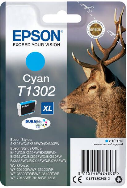 Epson Inktcartridge T1302 blauw HC