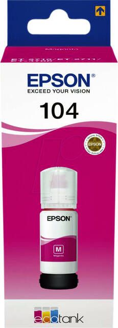 Epson inktfles 104 7.500 pagina&apos;s OEM C13T00P340 magenta