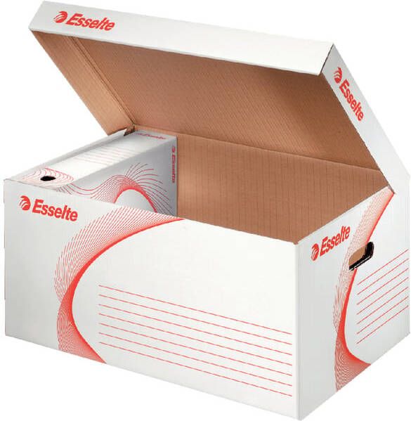 Esselte Archief- en transportdoos met deksel 560x265x380mm wit