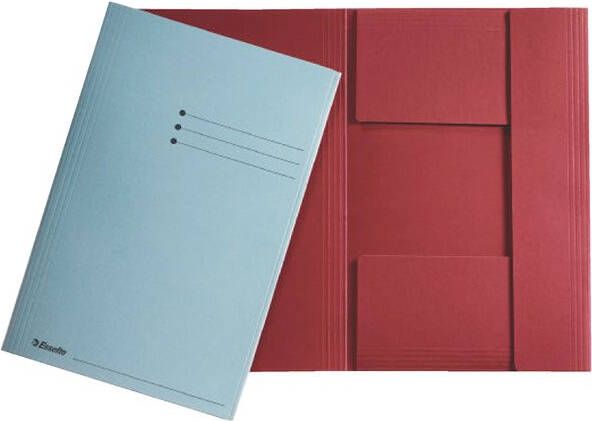 Esselte Dossiermap folio 3 kleppen manilla 275gr rood