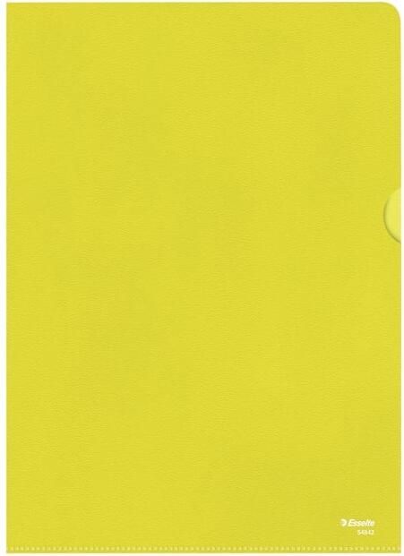 Esselte l-map copy safe gekorreld A4 115 micron pak van 100 stuks geel
