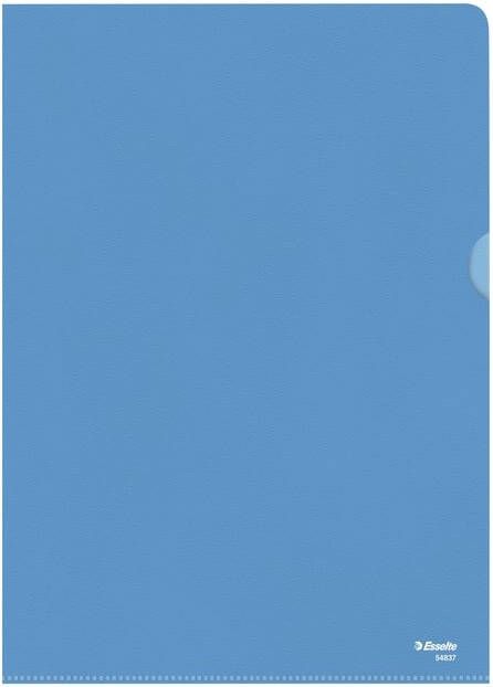 Esselte Insteekmap L-model standaard A4 0.11mm PP blauw 100 stuks