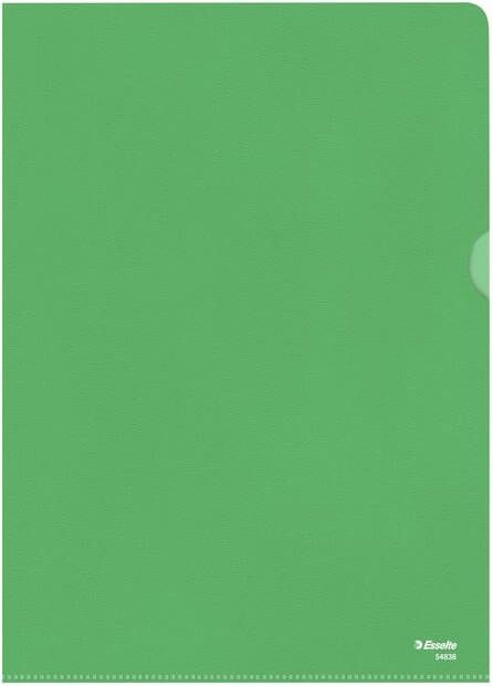 Esselte l-map copy safe gekorreld A4 115 micron pak van 100 stuks groen