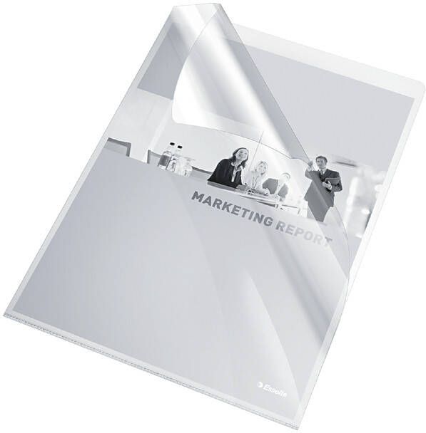 Esselte Insteekmap L-model standaard copy safe 0.11mm PP A4 glashelder 100 stuks
