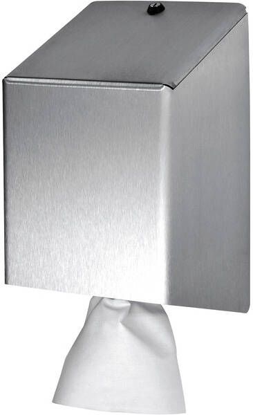 Euro Products Poetspapierdispenser universeel medium zilver 438990