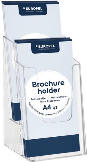 Europel Folderhouder 2 vaks 1 3 A4 transparant