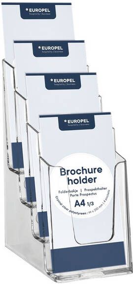 Europel Folderhouder 4 vaks 1 3 A4 transparant
