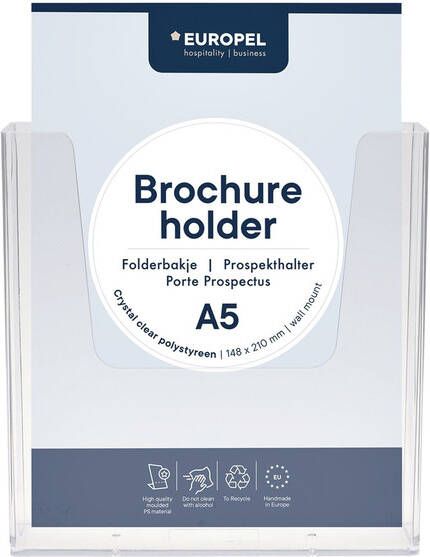 Europel Folderhouder OPUS 2 wand A5 transparant