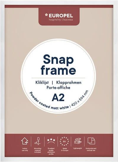 Europel Kliklijst Premium A2 25 mm Mat Wit