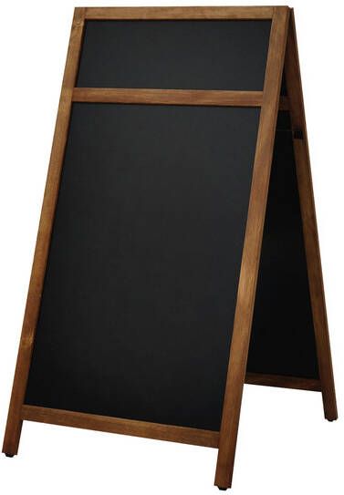 Europel Stoepbord van gevernist dennenhout. Natuurlijke uitstraling. Met een topbord voor uw bedrijsnaam. Geschikt voor buiten gebruik.