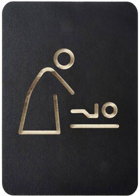 Europel Stijlvol zelfklevend "Baby" pictogrambord voor kantoor en horeca. Enkelzijdig gefreesd met een zwarte oppervlak. Uitgefreesd uit