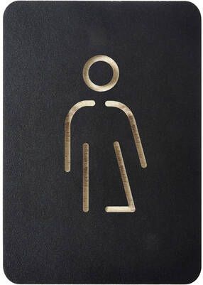 Europel Stijlvol zelfklevend "Genderneutraal" pictogrambord voor kantoor en horeca. Enkelzijdig gefreesd met een zwarte oppervlak. Uitge