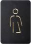 Europel Stijlvol zelfklevend "Genderneutraal" pictogrambord voor kantoor en horeca. Enkelzijdig gefreesd met een zwarte oppervlak. Uitge - Thumbnail 2