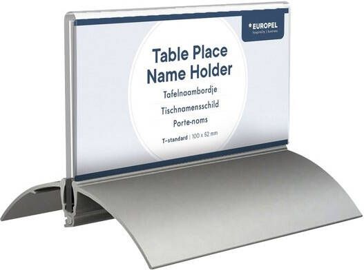 Europel Tafelnaambord OPUS 2 52x100mm acryl aluminium