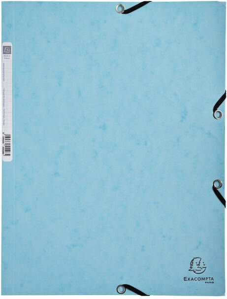 Exacompta Aquarel elastomap uit glanskarton ft A4 met 3 kleppen en elastiek in geassorteerde kleuren - Foto 2