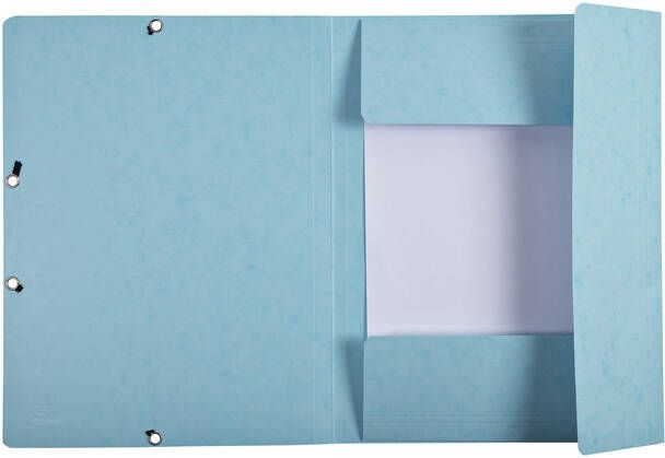 Exacompta Aquarel elastomap uit glanskarton ft A4 met 3 kleppen en elastiek pastelblauw - Foto 2