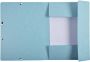 Exacompta Aquarel elastomap uit glanskarton ft A4 met 3 kleppen en elastiek pastelblauw - Thumbnail 2