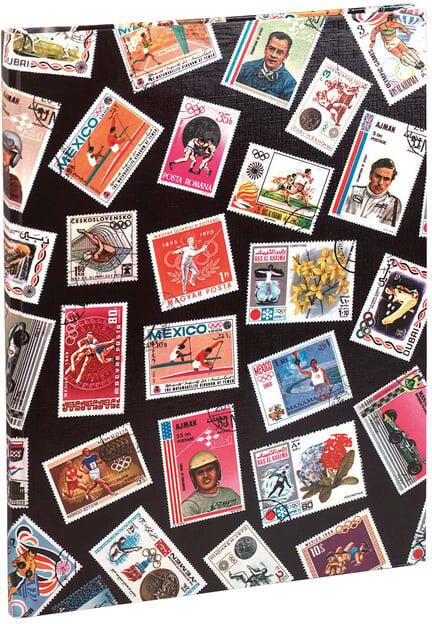 Exacompta Postzegelalbum 22.5x30.5cm 16 zwarte pagina's zwart