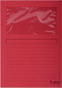 Exacompta L-map met venster Forever pak van 100 stuks rood
