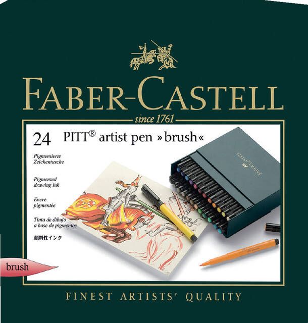 Faber Castell Brushstift Faber-Castell Pitt Artist 24 stuks assorti