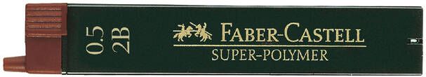 Faber-Castell Potloodstift 2B 0.5mm super-polymer koker Ã  12 stuks