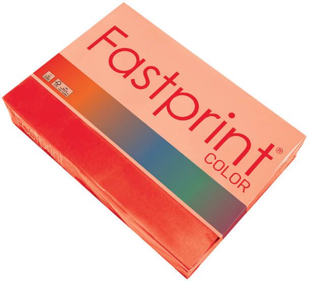 Fastprint Kopieerpapier A4 80gr felrood 500vel