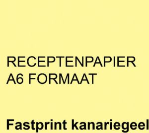 Fastprint Receptpapier A6 80gr kanariegeel 2000vel