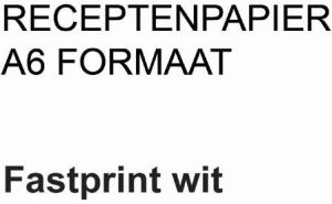 Fastprint Receptpapier A6 80gr wit 2000vel