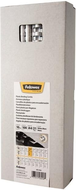 Fellowes Bindrug 10mm 21rings A4 wit 100 stuks - Foto 2