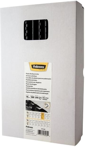 Fellowes Bindrug 14mm 21rings A4 zwart 100 stuks - Foto 2